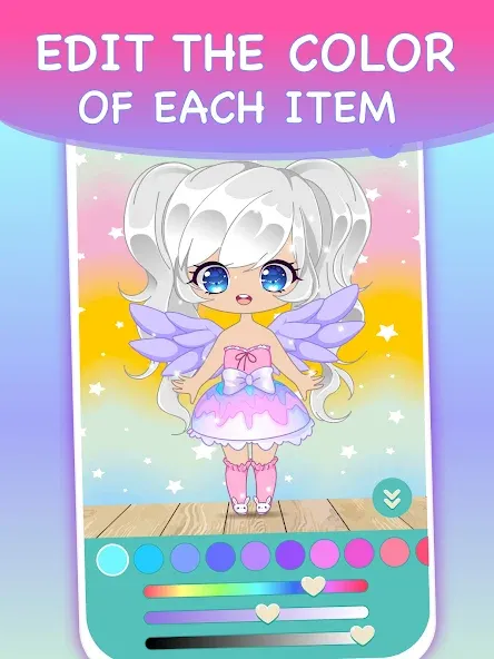 Взлом Chibi Dress Up Games for Girls  [МОД Бесконечные монеты] — последняя версия apk на Андроид screen 4