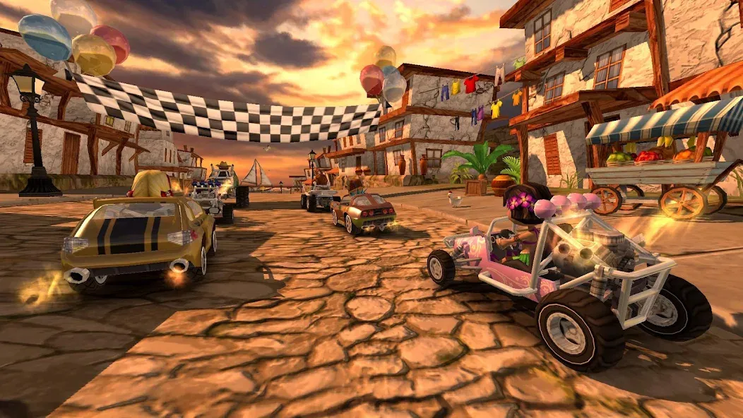 Скачать взлом Beach Buggy Racing (Бич Багги Рейсинг)  [МОД Много денег] — полная версия apk на Андроид screen 1