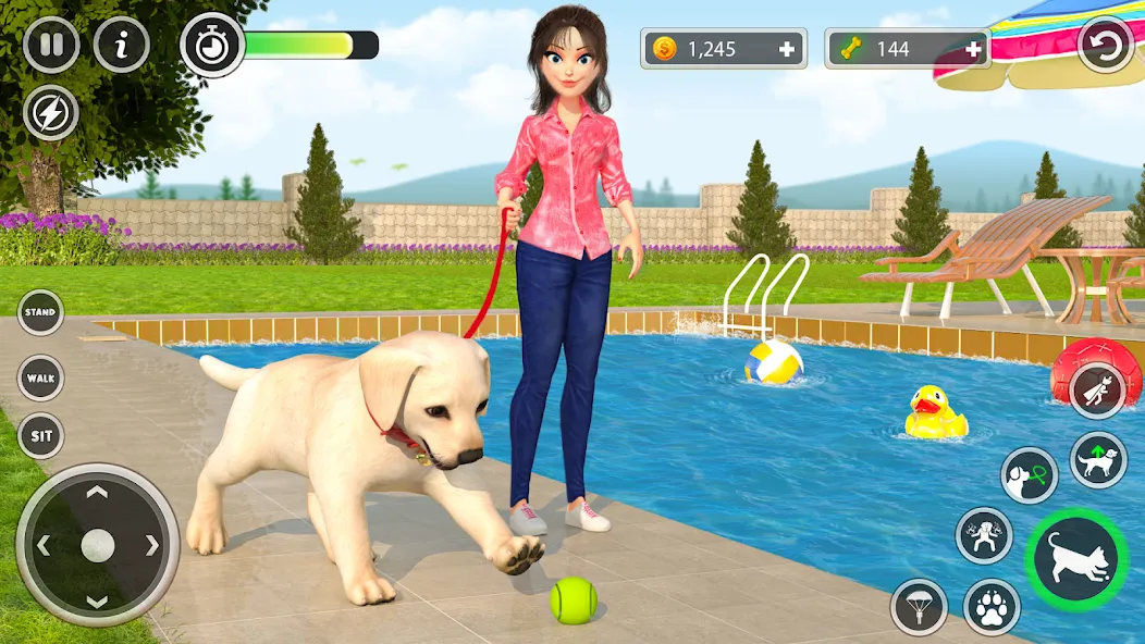 Скачать взломанную Dog Simulator Pet Dog Games 3D  [МОД Menu] — стабильная версия apk на Андроид screen 2