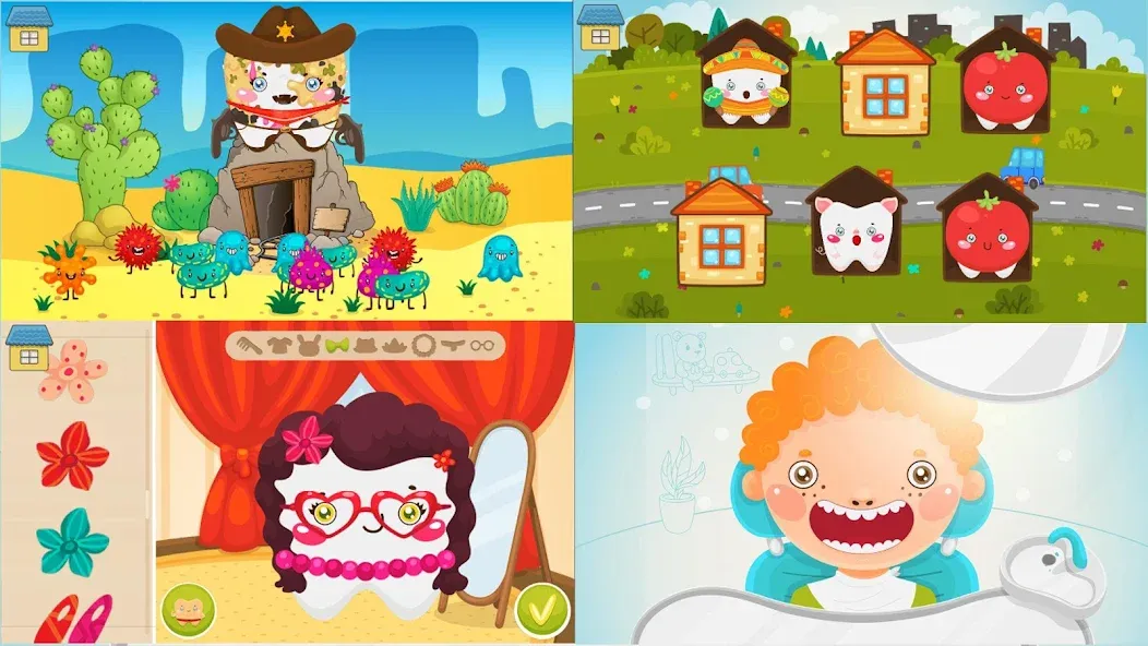 Скачать взлом Funny Teeth kids dentist care!  [МОД Бесконечные монеты] — полная версия apk на Андроид screen 4