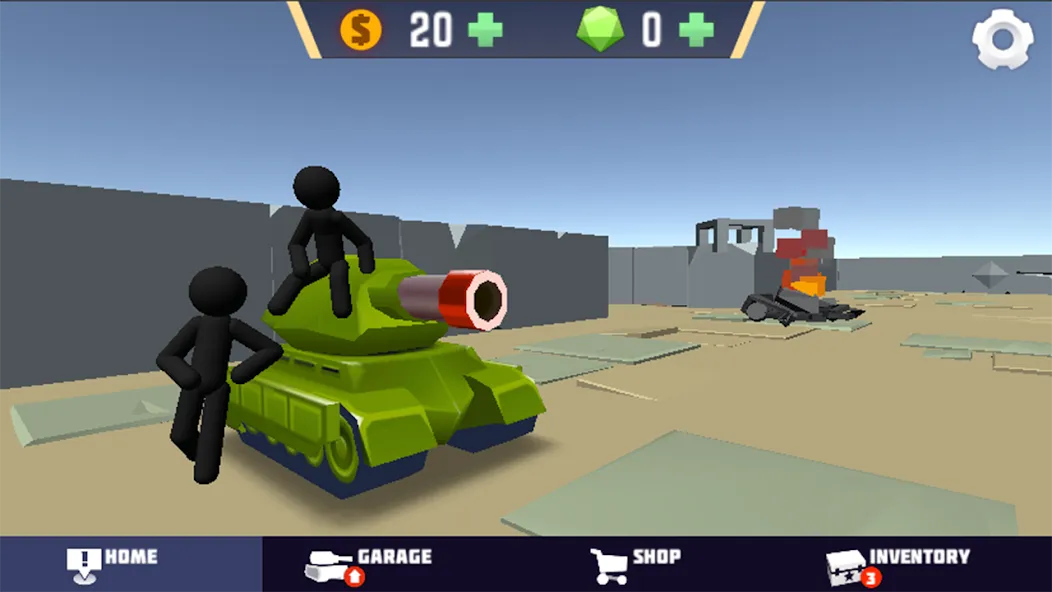 Скачать взлом Stickman Tank Battle (Стикмен Танк Баттл)  [МОД Unlocked] — стабильная версия apk на Андроид screen 1