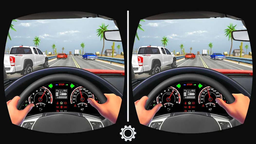 Взлом VR Traffic Racing In Car Drive (ВР Трафик Гонки на Автомобиле Вождения)  [МОД Много монет] — полная версия apk на Андроид screen 1