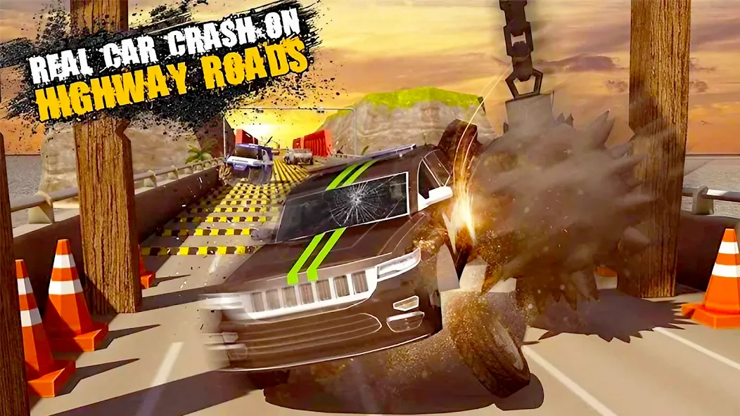 Скачать взлом Car Crash Speed Bump Car Games  [МОД Много денег] — полная версия apk на Андроид screen 1