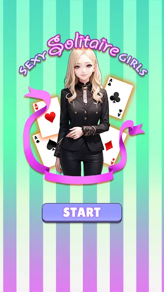 Взломанная Sexy solitaire girls: ani card (Сэкси солитер девушки)  [МОД Много денег] — полная версия apk на Андроид screen 1