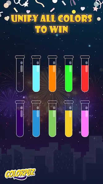 Взлом Colorpuz — Water Sort Puzzle (Колорпаз)  [МОД Menu] — стабильная версия apk на Андроид screen 3
