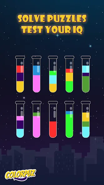 Взлом Colorpuz — Water Sort Puzzle (Колорпаз)  [МОД Menu] — стабильная версия apk на Андроид screen 4