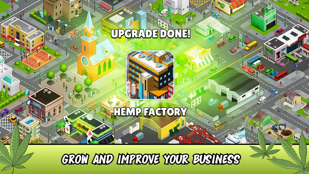 Взлом Weed City — Hemp Farm Tycoon (Уид Сити)  [МОД Много денег] — стабильная версия apk на Андроид screen 4