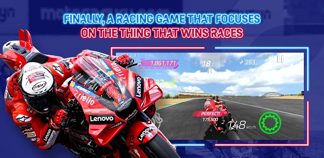 Взлом MotoGP Racing '23  [МОД Бесконечные монеты] — полная версия apk на Андроид screen 1