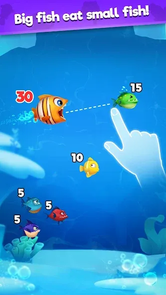 Взломанная Fish Go.io — Be the fish king  [МОД Бесконечные монеты] — стабильная версия apk на Андроид screen 1