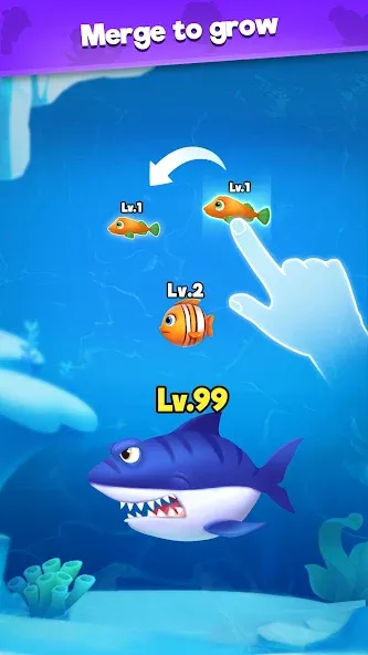 Взломанная Fish Go.io — Be the fish king  [МОД Бесконечные монеты] — стабильная версия apk на Андроид screen 3