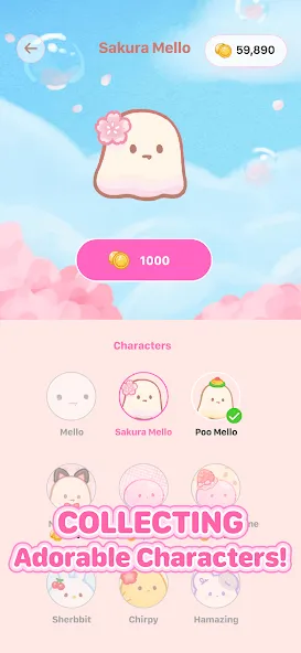 Скачать взломанную Mochi Jump — Into infinity (Поппинг Джамп)  [МОД Все открыто] — полная версия apk на Андроид screen 3