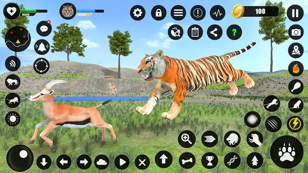 Скачать взломанную Tiger Simulator Animal Games (Тигровый симулятор  игры с животными)  [МОД Много денег] — стабильная версия apk на Андроид screen 3