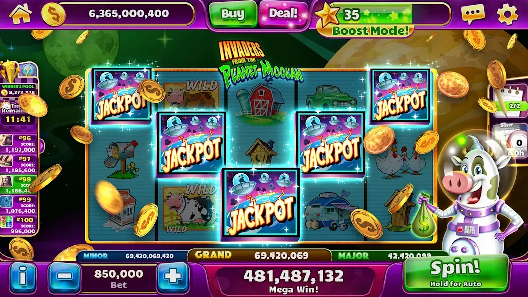 Скачать взлом Jackpot Party Casino Slots (Джекпот Пати)  [МОД Бесконечные деньги] — последняя версия apk на Андроид screen 3