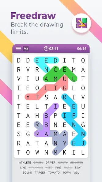 Взлом Word Search Colorful  [МОД Бесконечные деньги] — полная версия apk на Андроид screen 5