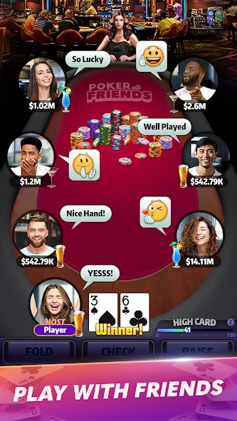 Скачать взломанную Mega Hit Poker: Texas Holdem (Мега Хит Покер)  [МОД Unlocked] — стабильная версия apk на Андроид screen 4