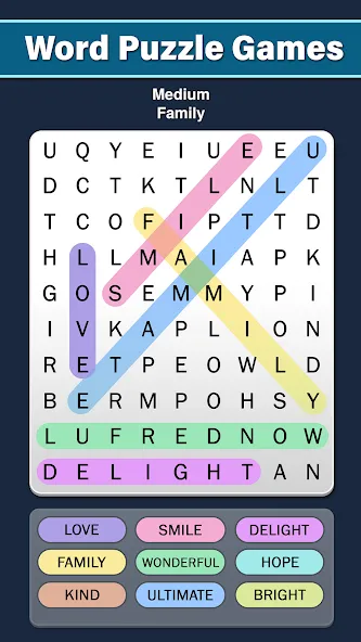 Взлом Word Search: Word Find (Ворд Срч)  [МОД Бесконечные монеты] — полная версия apk на Андроид screen 2