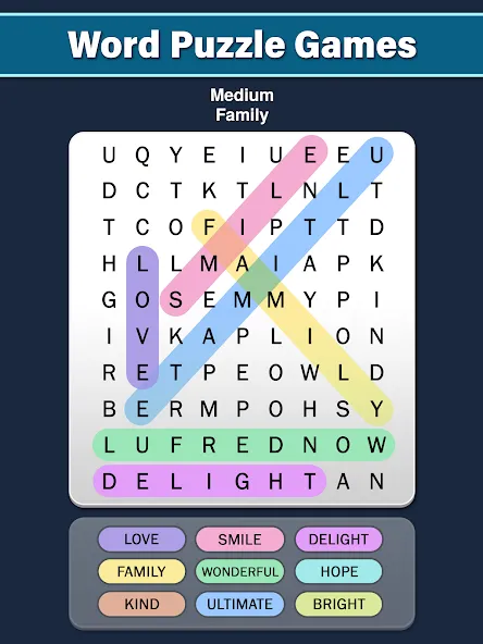 Взлом Word Search: Word Find (Ворд Срч)  [МОД Бесконечные монеты] — полная версия apk на Андроид screen 5