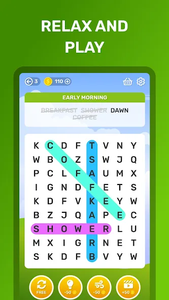 Взломанная Word Search Puzzle Game  [МОД Много монет] — последняя версия apk на Андроид screen 5