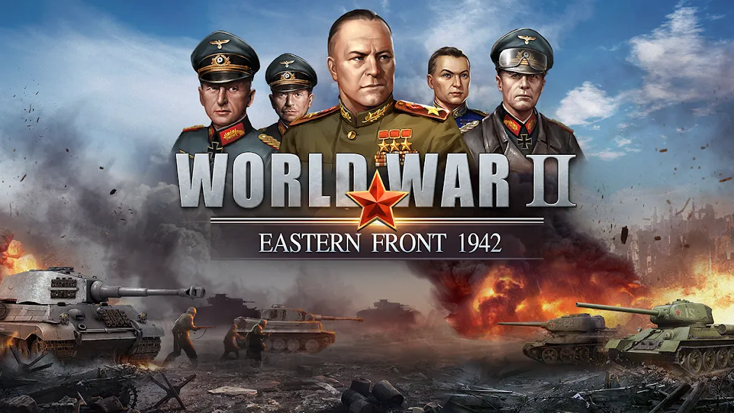 Скачать взломанную World War 2:WW2 Strategy Games (Вторая мировая война)  [МОД Много денег] — стабильная версия apk на Андроид screen 1