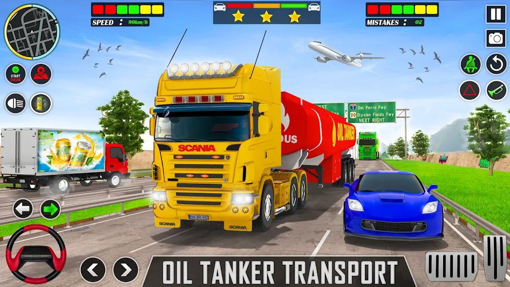 Скачать взломанную Offroad Oil Tanker Truck Games (Оффроуд Игры на машинецистерне для нефти)  [МОД Бесконечные деньги] — полная версия apk на Андроид screen 1