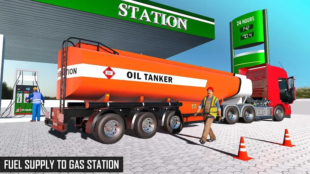 Скачать взломанную Offroad Oil Tanker Truck Games (Оффроуд Игры на машинецистерне для нефти)  [МОД Бесконечные деньги] — полная версия apk на Андроид screen 5