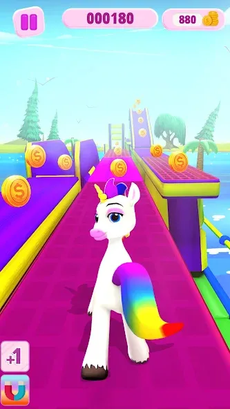 Взлом Unicorn Kingdom: Running Games (Юникорн Кингдом)  [МОД Бесконечные деньги] — полная версия apk на Андроид screen 3