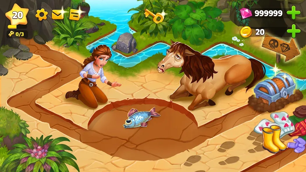 Взломанная Island Hoppers: Jungle Farm (Айслэнд Квеставэй)  [МОД Unlocked] — стабильная версия apk на Андроид screen 1