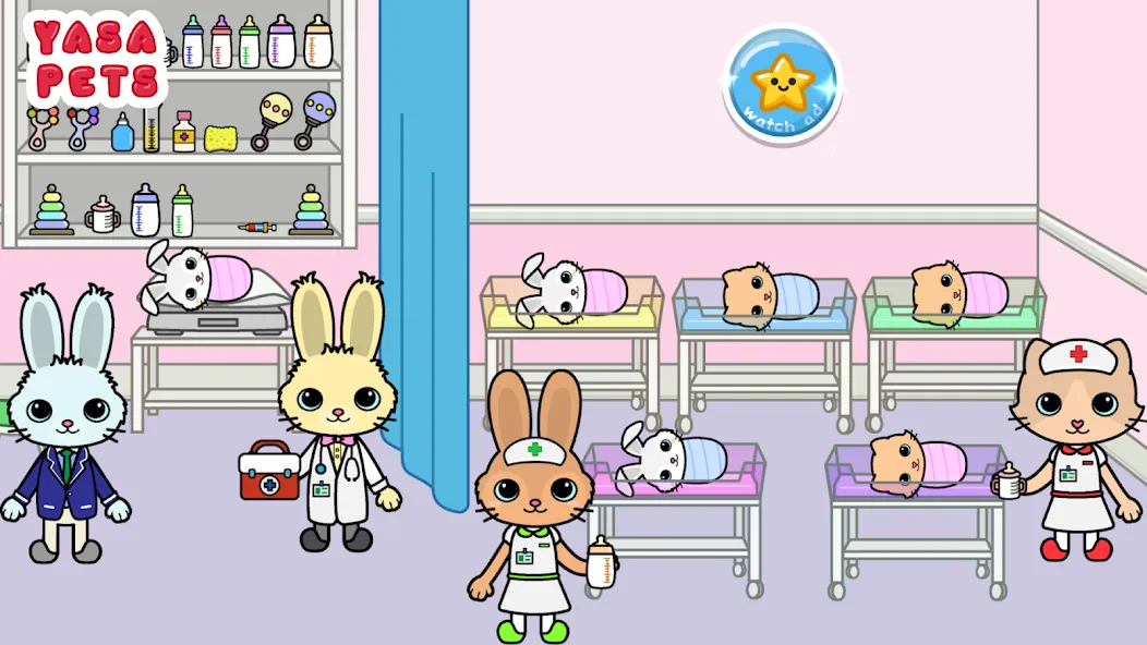 Взломанная Yasa Pets Hospital (Яса Петс Хоспитал)  [МОД Меню] — стабильная версия apk на Андроид screen 2