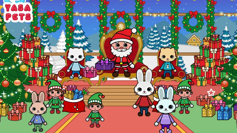 Скачать взлом Yasa Pets Christmas (Яса Петс Кристмас)  [МОД Много монет] — последняя версия apk на Андроид screen 1