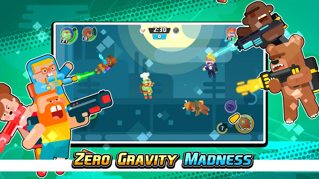 Скачать взлом Gravity Brawl: Hero Shooter  [МОД Бесконечные монеты] — последняя версия apk на Андроид screen 1