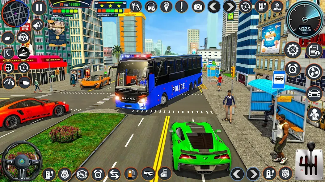 Скачать взлом City Bus Simulator Bus Game 3D (Полицейский автобус симулятор)  [МОД Меню] — последняя версия apk на Андроид screen 1