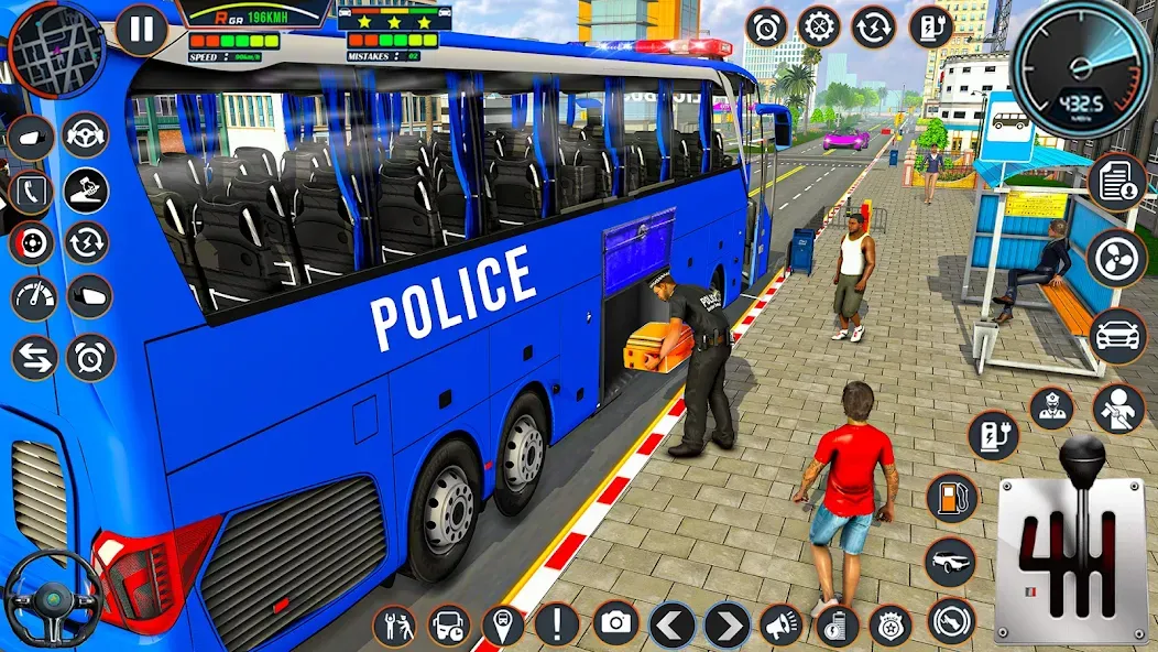 Скачать взлом City Bus Simulator Bus Game 3D (Полицейский автобус симулятор)  [МОД Меню] — последняя версия apk на Андроид screen 2