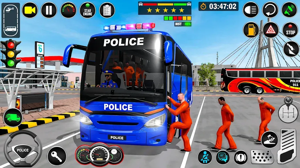 Скачать взлом City Bus Simulator Bus Game 3D (Полицейский автобус симулятор)  [МОД Меню] — последняя версия apk на Андроид screen 3