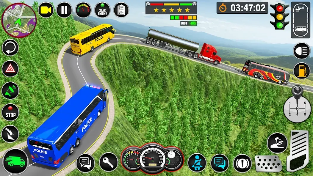 Скачать взлом City Bus Simulator Bus Game 3D (Полицейский автобус симулятор)  [МОД Меню] — последняя версия apk на Андроид screen 5