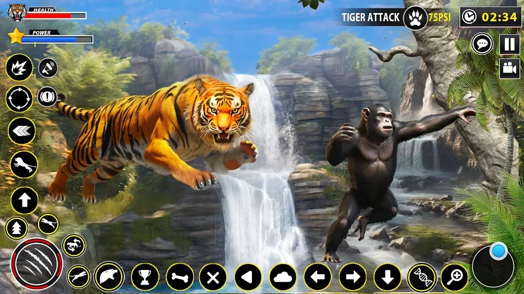 Скачать взлом Tiger Simulator Lion games 3D (Тигровый Симулятор Игр Льва 3D)  [МОД Бесконечные деньги] — полная версия apk на Андроид screen 2