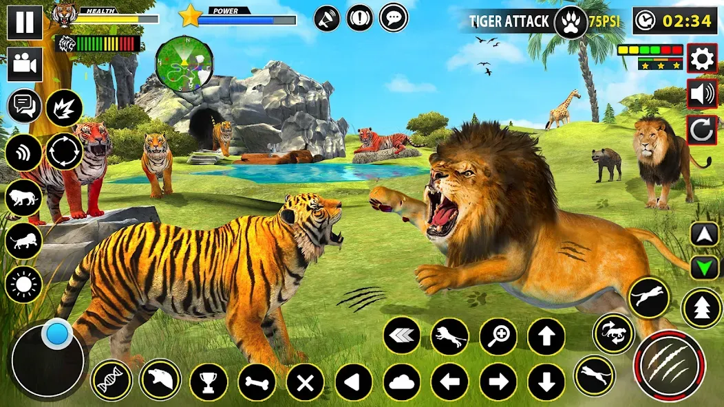 Скачать взлом Tiger Simulator Lion games 3D (Тигровый Симулятор Игр Льва 3D)  [МОД Бесконечные деньги] — полная версия apk на Андроид screen 5