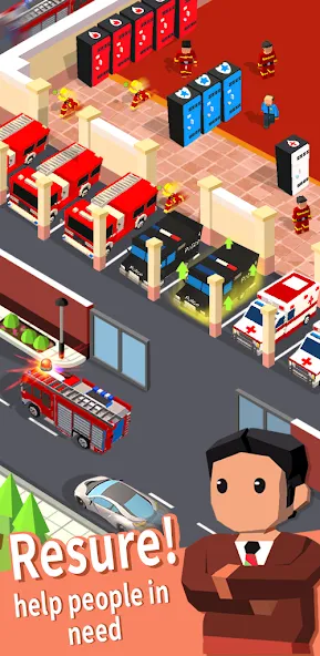 Взломанная Idle Rescue Tycoon (Айдл Рескью Тайкун)  [МОД Mega Pack] — последняя версия apk на Андроид screen 1