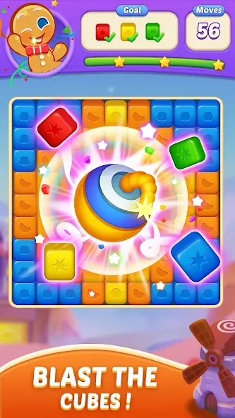 Взломанная Candy Blast Fever:Cubes Crush (Кенди Бласт Фивер)  [МОД Много денег] — полная версия apk на Андроид screen 3