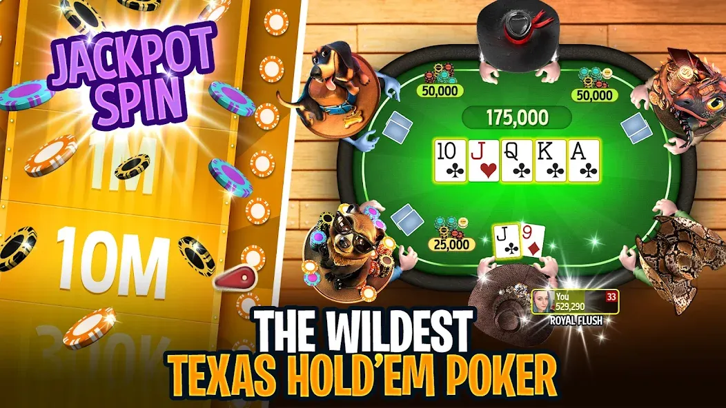 Взломанная Governor of Poker 3 — Texas  [МОД Unlimited Money] — последняя версия apk на Андроид screen 1