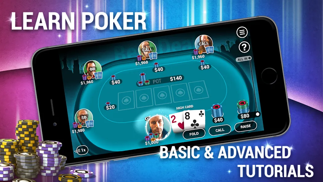 Взлом Learn How To Play Texas Poker  [МОД Все открыто] — стабильная версия apk на Андроид screen 1