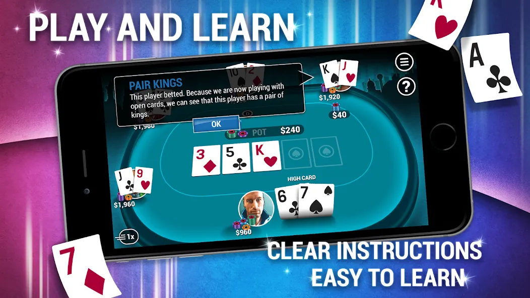 Взлом Learn How To Play Texas Poker  [МОД Все открыто] — стабильная версия apk на Андроид screen 3