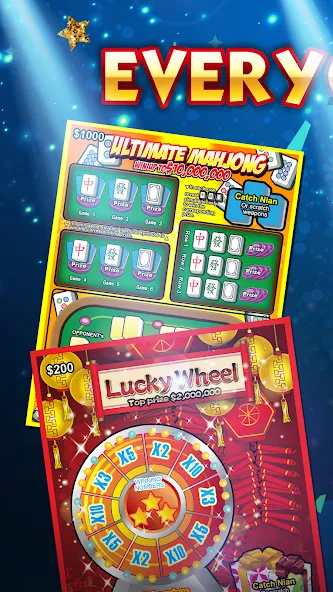 Скачать взломанную Lottery Scratch Off — Mahjong  [МОД Бесконечные монеты] — полная версия apk на Андроид screen 1