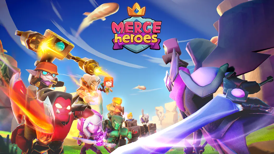 Скачать взлом Merge Heroes: Tower Defense (Мердж Хероес)  [МОД Menu] — стабильная версия apk на Андроид screen 1