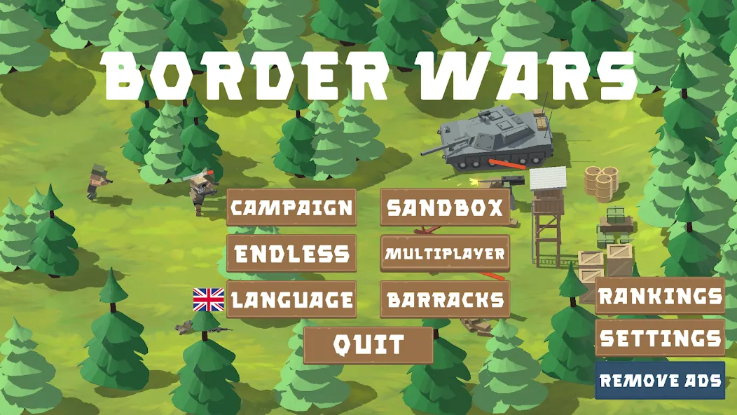 Взломанная Border Wars: Army Simulator  [МОД Много денег] — полная версия apk на Андроид screen 1