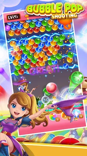 Взломанная Bubble Pop — Classic Bubble Sh (Бабл Поп)  [МОД Mega Pack] — стабильная версия apk на Андроид screen 1