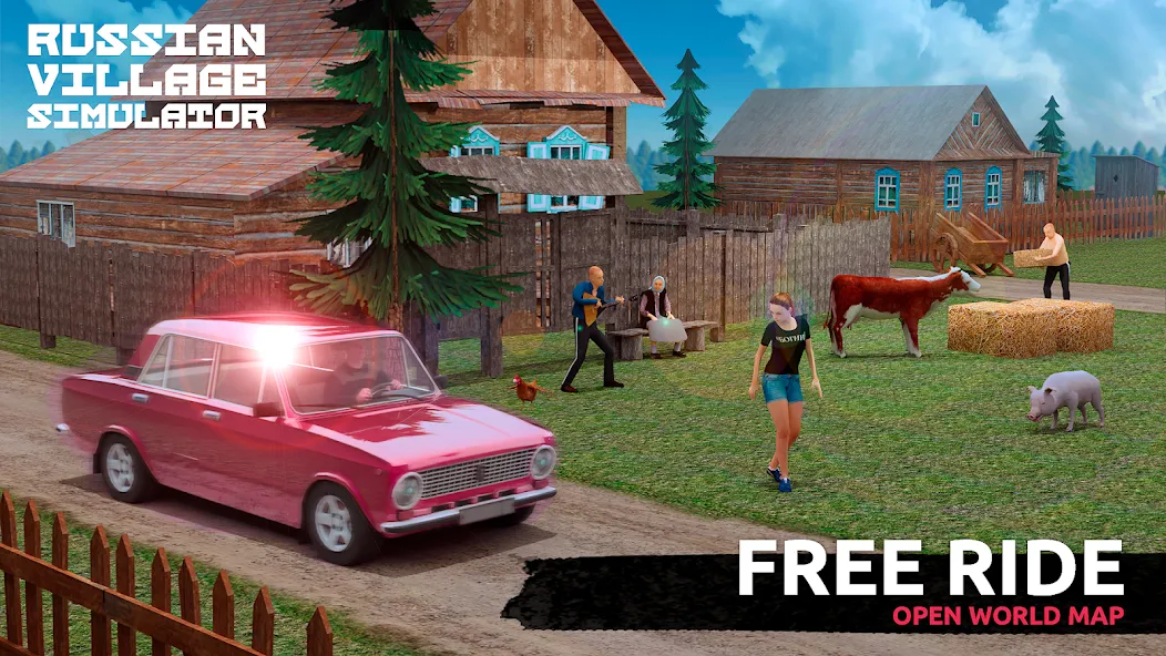 Скачать взлом Russian Village Simulator 3D  [МОД Menu] — полная версия apk на Андроид screen 2