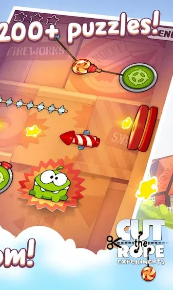 Взлом Cut the Rope: Experiments (Кат зе Роуп)  [МОД Mega Pack] — полная версия apk на Андроид screen 2