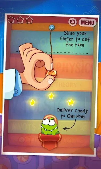 Взлом Cut the Rope: Experiments (Кат зе Роуп)  [МОД Mega Pack] — полная версия apk на Андроид screen 5