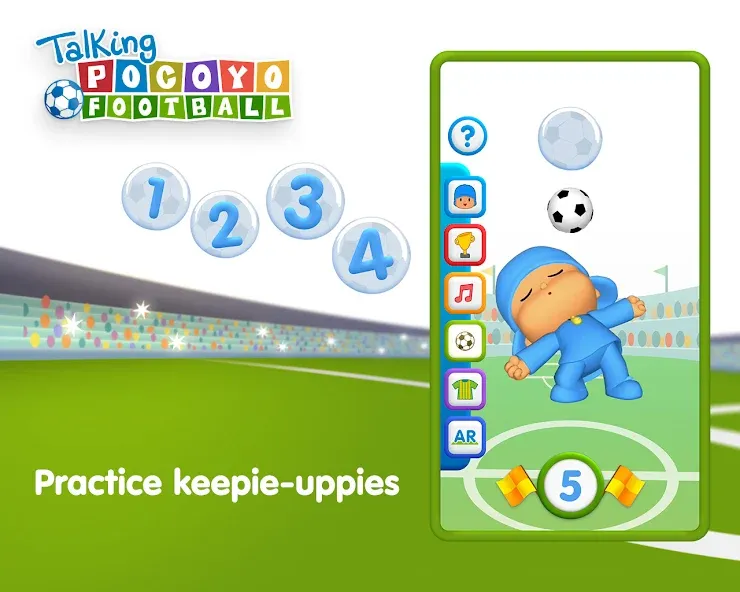 Взломанная Talking Pocoyo Football  [МОД Бесконечные деньги] — полная версия apk на Андроид screen 5