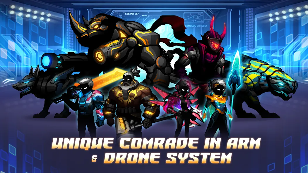 Скачать взлом Cyber Fighters: Offline Game (Сайбер Стикмен)  [МОД Много монет] — стабильная версия apk на Андроид screen 5